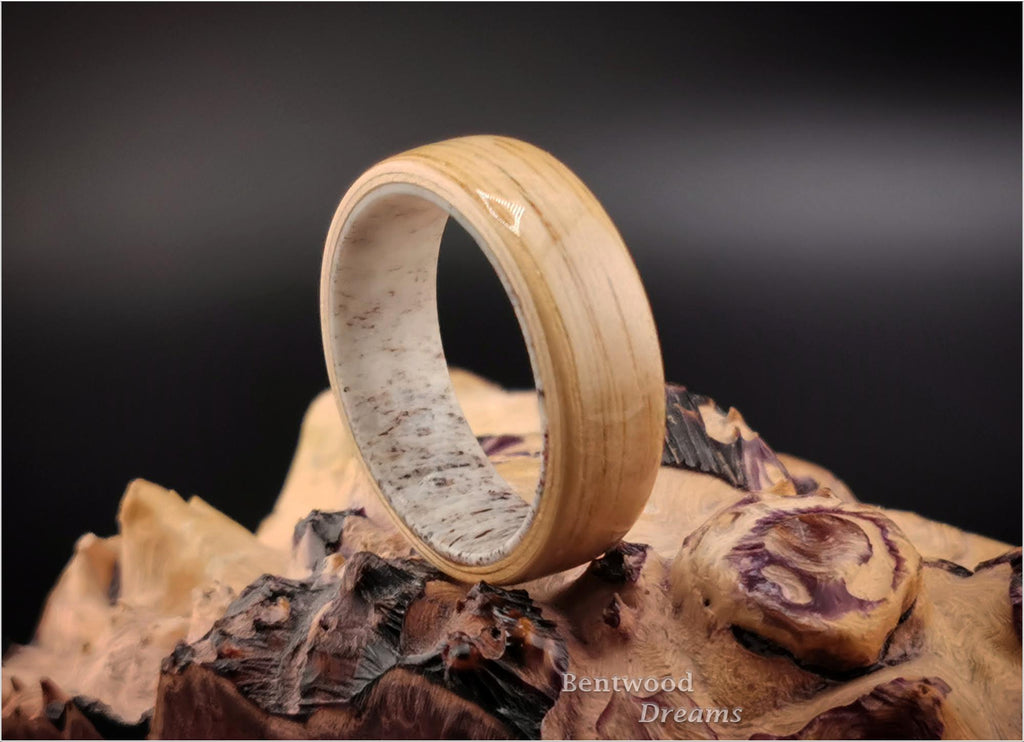 Bentwood Ring: Hickory, Deer Antler core
