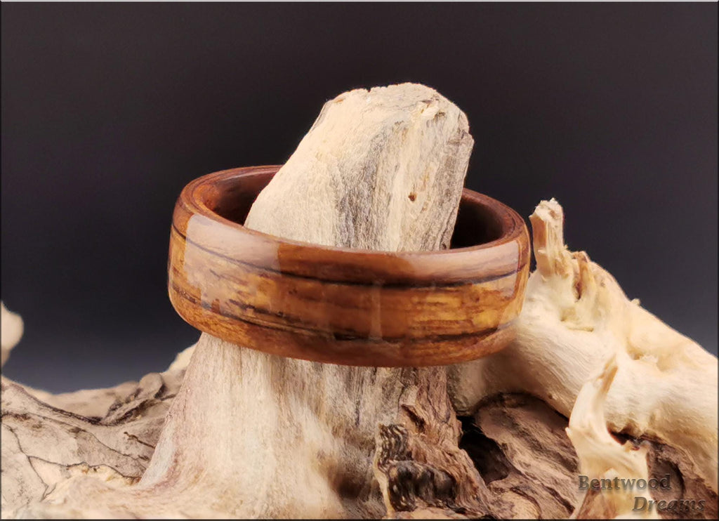Bentwood Ring: Fumed Aspen, inlaid Teak, Ironwood core