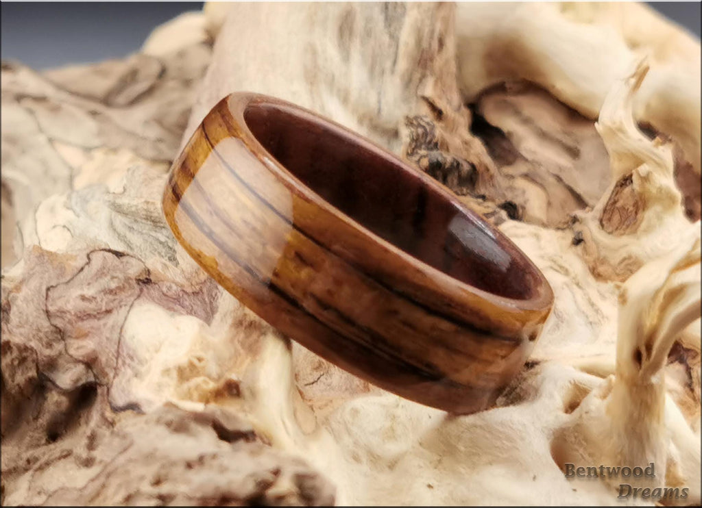 Bentwood Ring: Fumed Aspen, inlaid Teak, Ironwood core