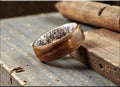 Bentwood Ring: English Brown Oak, Deer Antler core