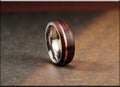 Bentwood Ring: East Indian Rosewood, offset inlaid Copper, Polished Titanium core