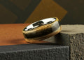 Bentwood Ring: Rare Malabar Ebony, polished Titanium core, wood ring