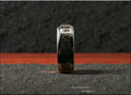 Seymchan Meteorite Ring, Zirconium Core, Handmade Metal Ring