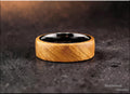 Bentwood Ring: Cerejeira, Polished Black Ceramic core