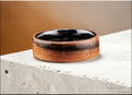 Bentwood Ring: Tineo, polished Black Ceramic core, wood ring