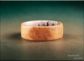 Bentwood Ring: Maple Burl, Deer Antler core, wood ring